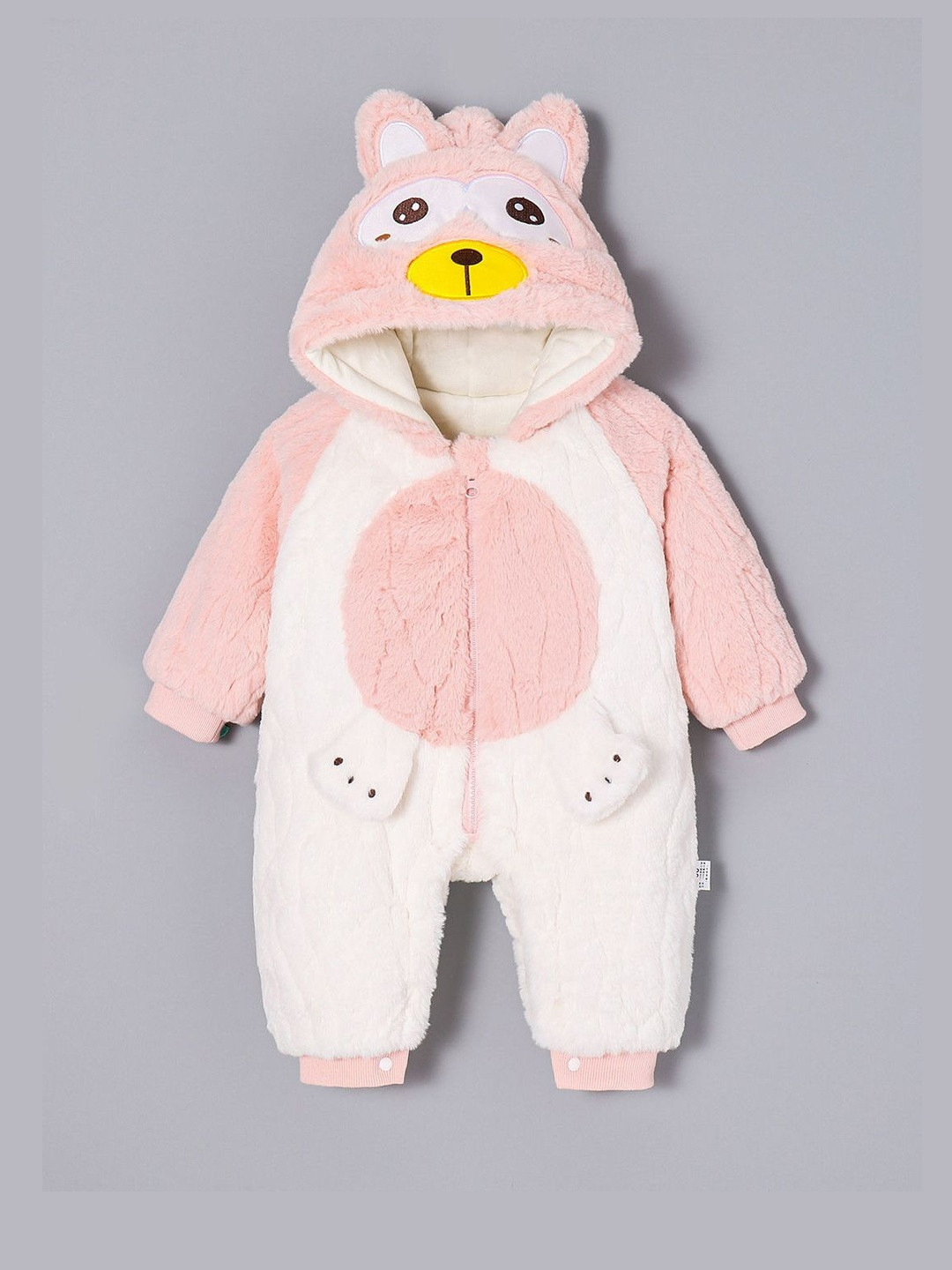 Hopscotch Girls Fluffy Bear Hood Bodysuit