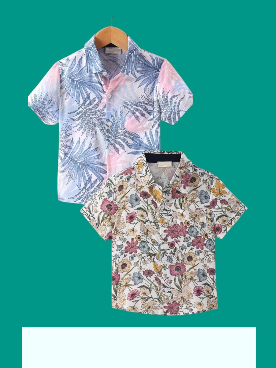 DUTT CREATION Boys Pack Of 2 Button-Down Collar Cotton Formal Shirts