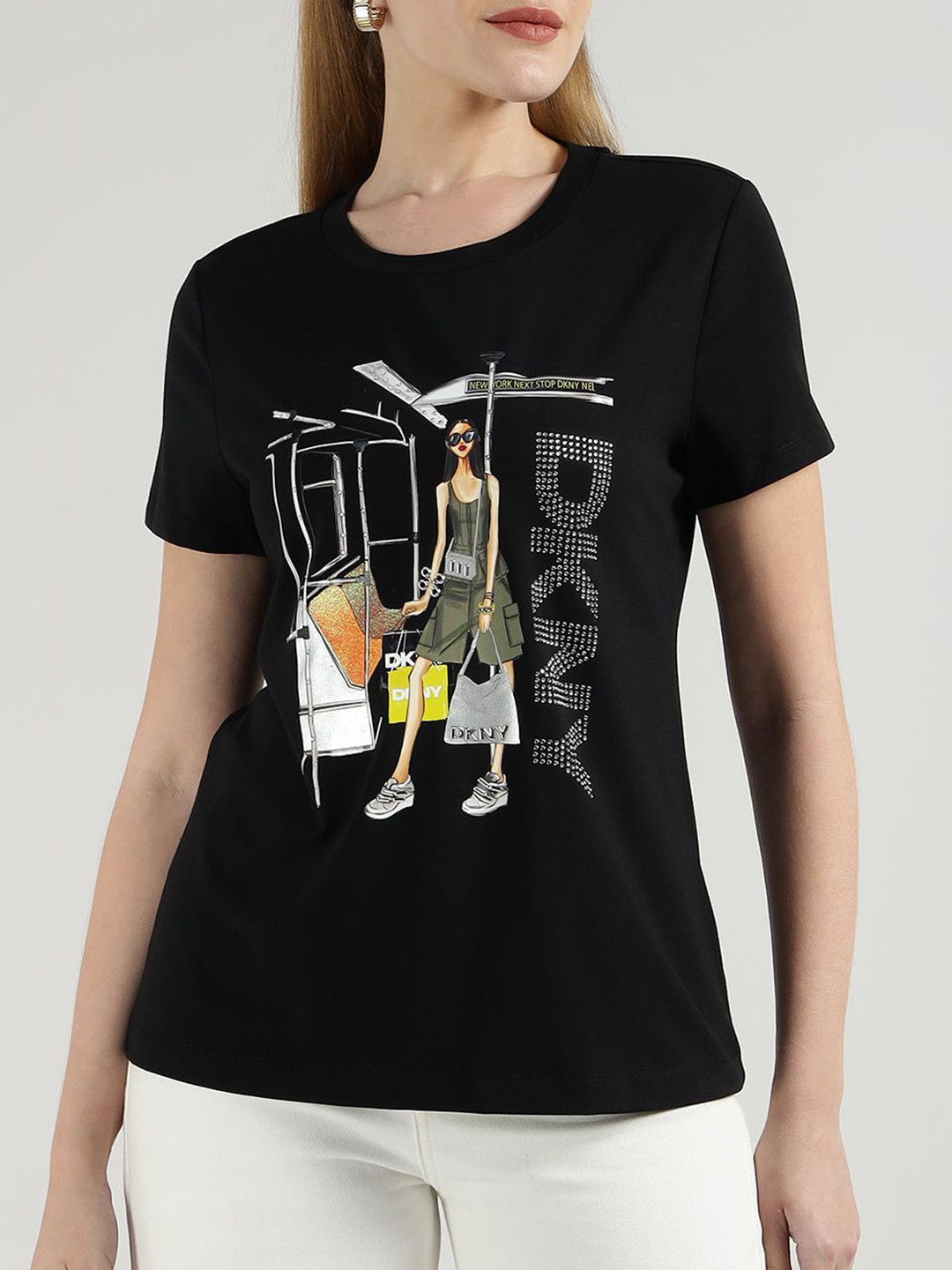 DKNY Women Printed T-shirt