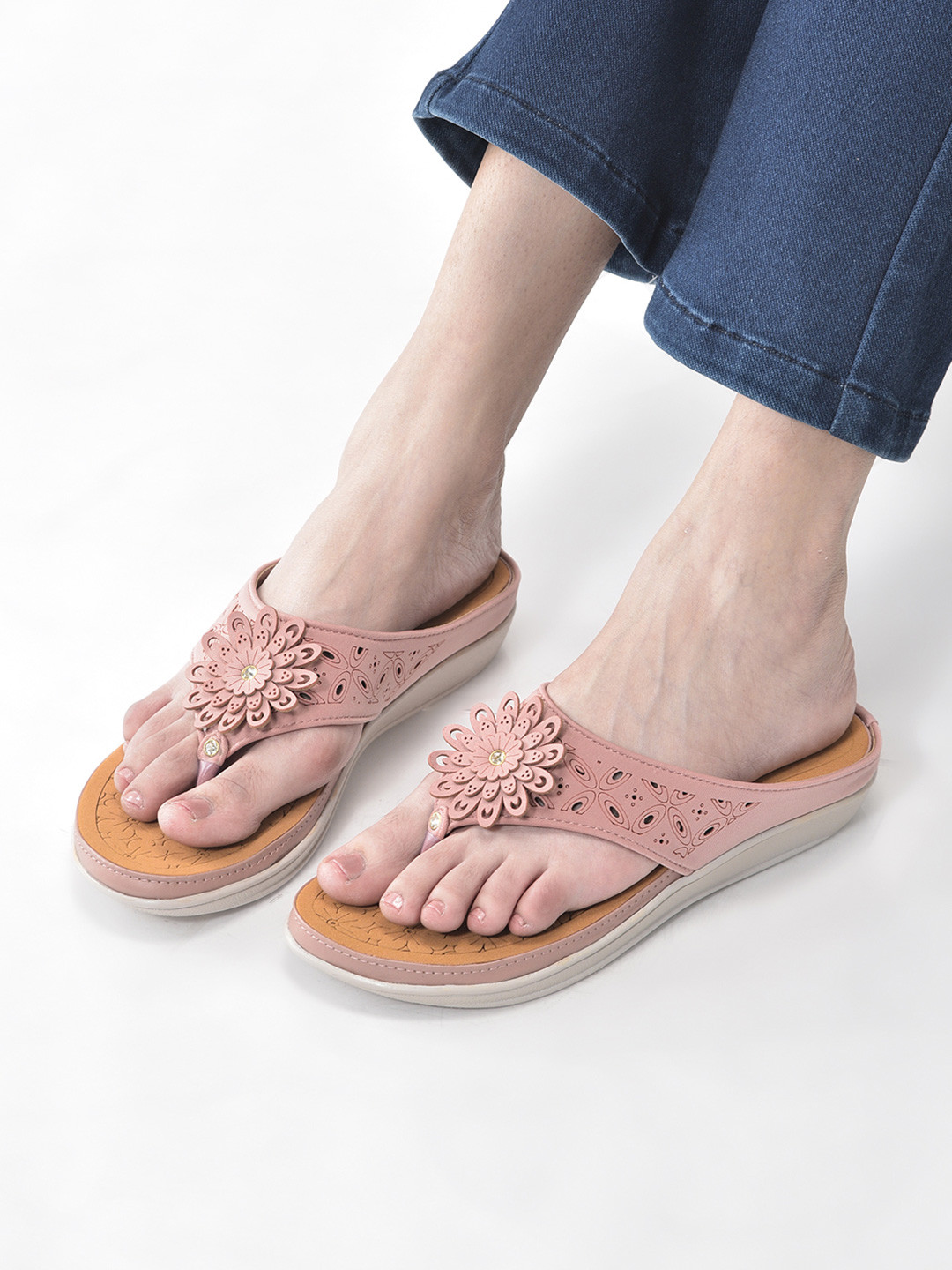 FAUSTO Floral Orthopedic Cushioned Wedge Sandals