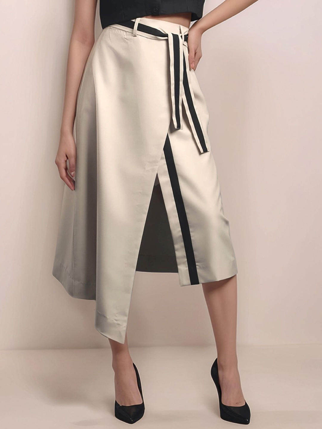 Dheeraj Sharma Women High-Rise Overlapped Skirt