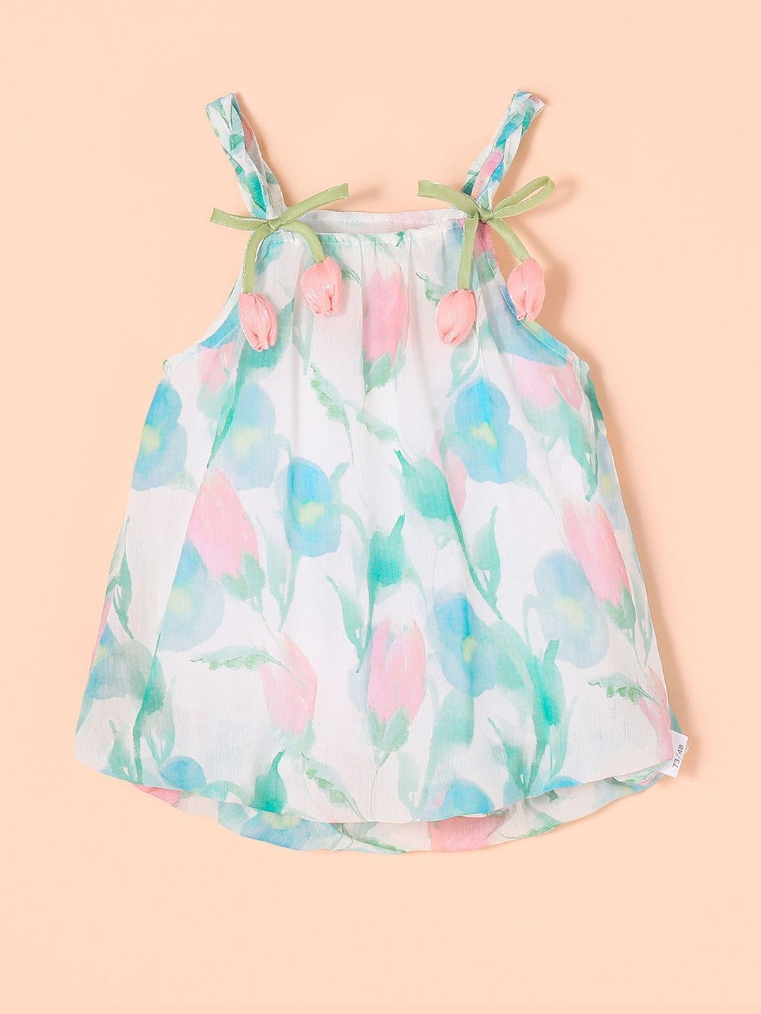 Hopscotch Girls Watercolor Floral Printed Onesie