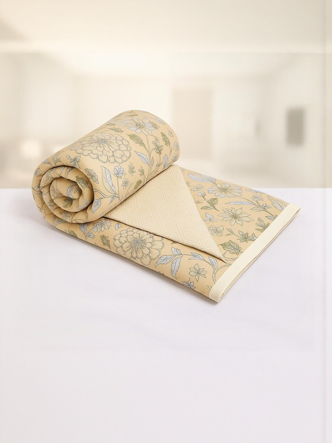 Signature Beige 300 GSM Microfiber AC Room Single Bed Dohar