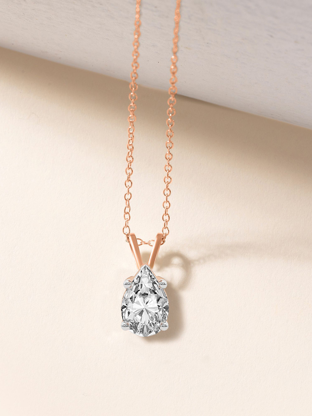 Sparkles Women 14Kt Gold 4 Prong Pear Pendant With 0.25 Carat Lab Grown Diamond - 0.6 g