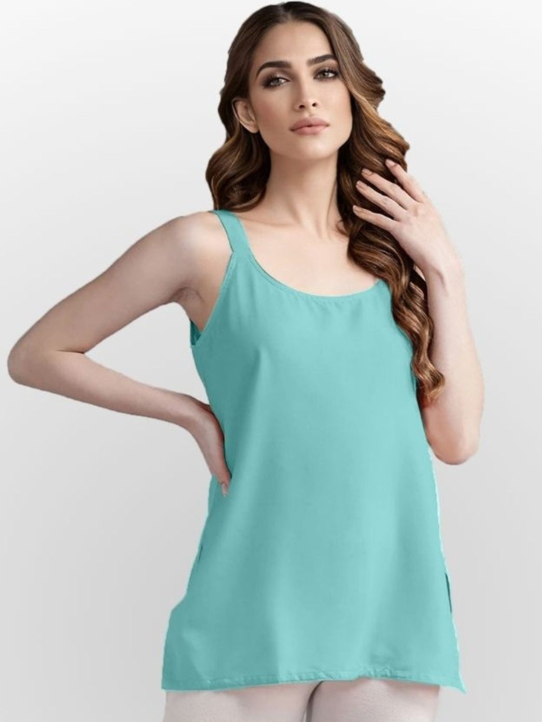 Nature thread Women Cotton Short Camisole Slip Non-Stretchable Innerwear