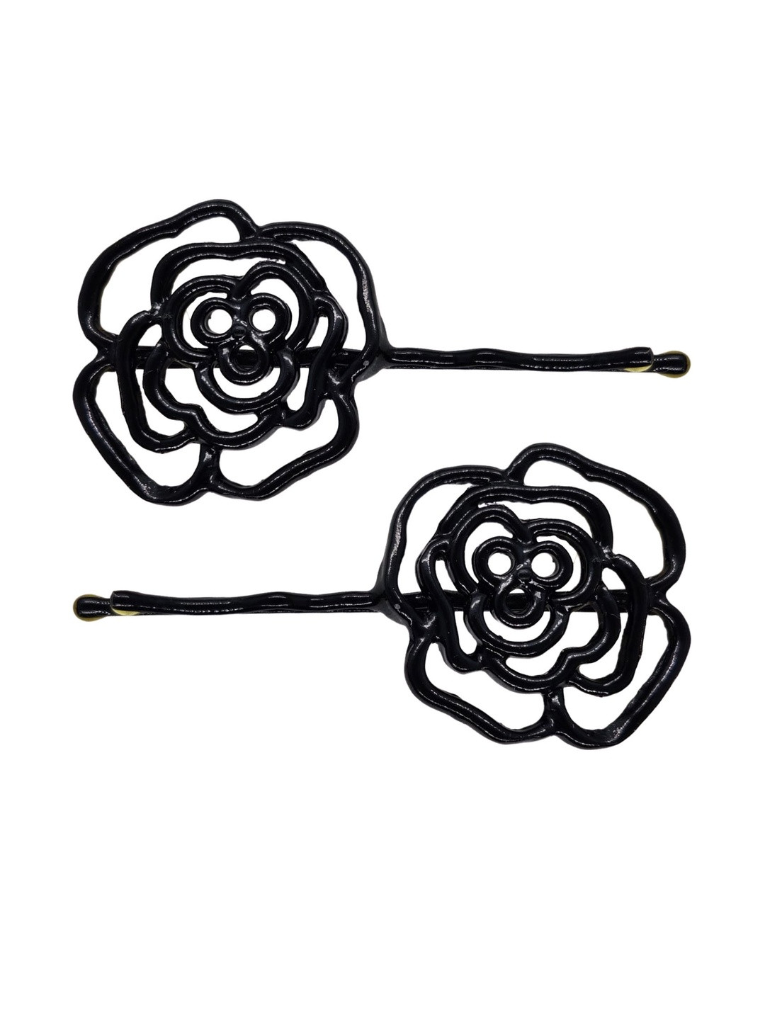 FURE Women Set of 2 Floral Bobby Hair Pins
