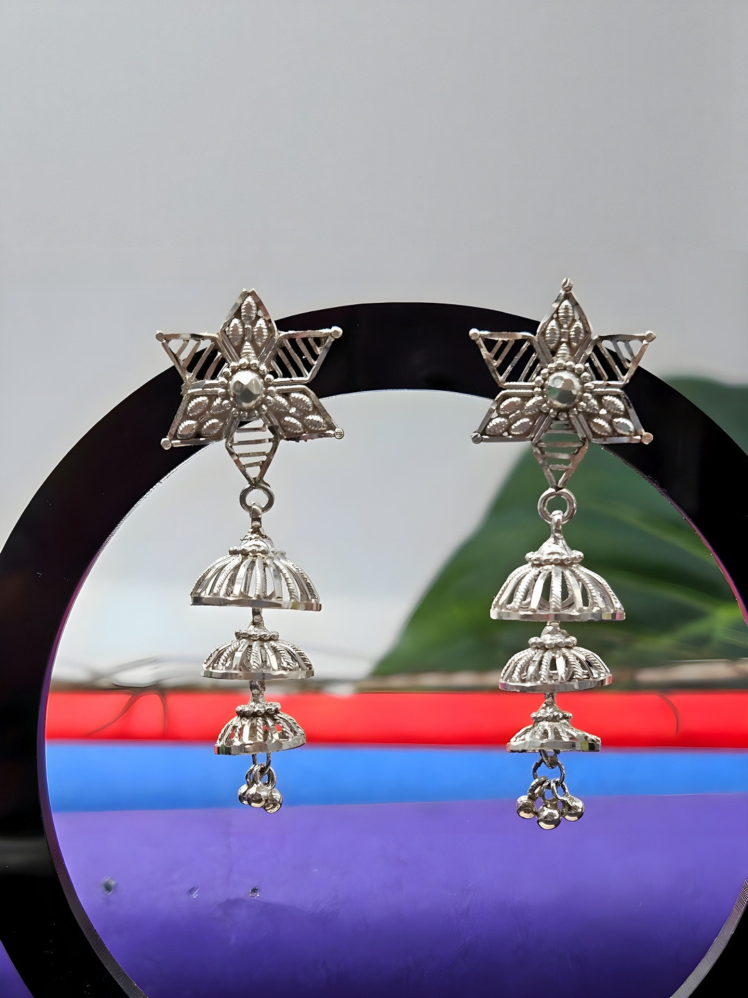 PARASMONI Women Star Shaped Jhumkas Earrings