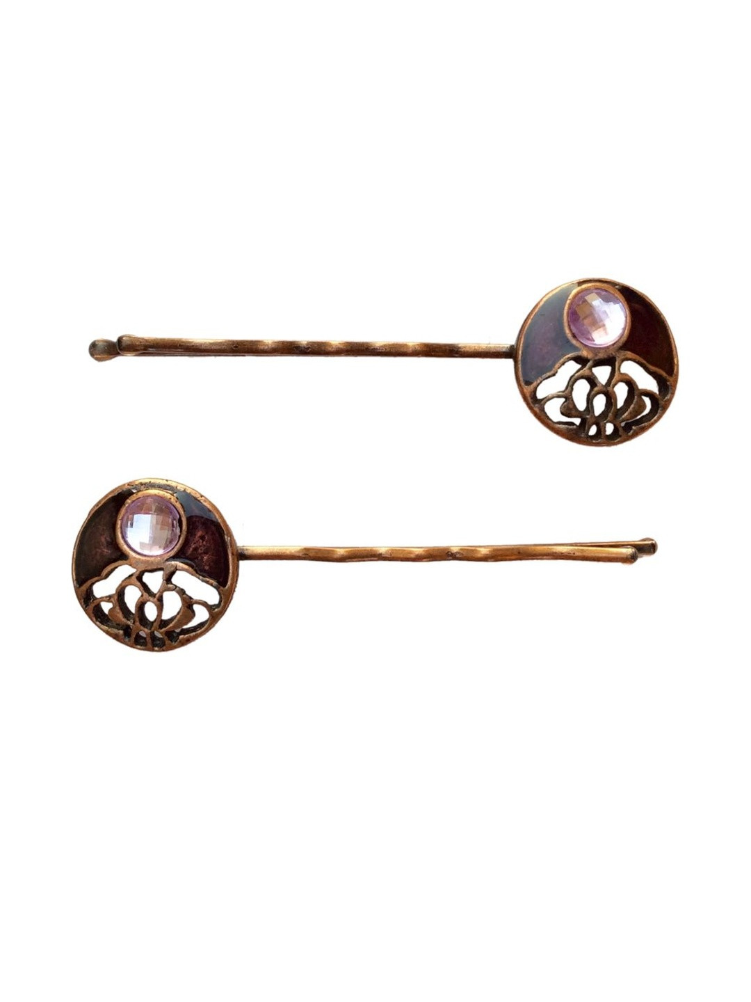 FURE Women Set of 2 Purple Bobby Pins