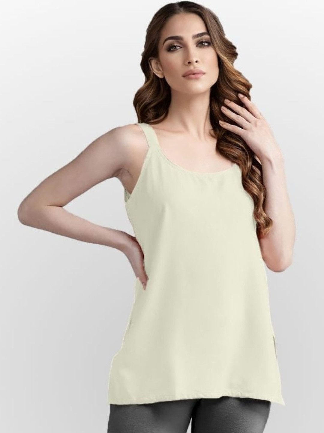 Nature thread Women Non-Stretchable Cotton Camisole