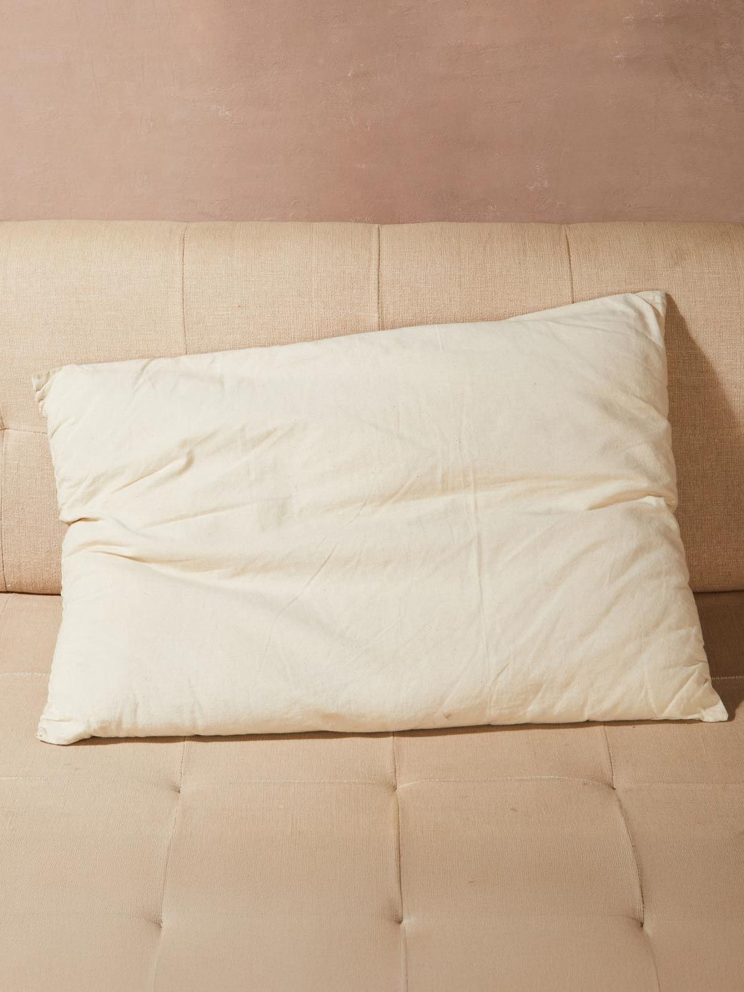 Fabindia Semul Beige Cotton Lightweight Sleep Pillow