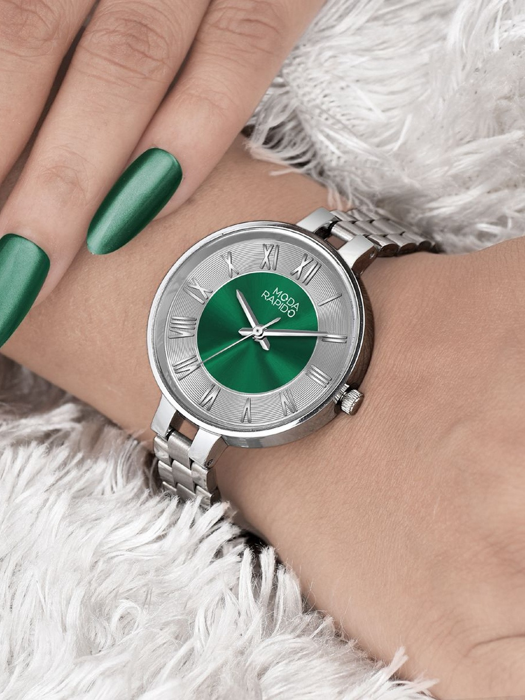 Moda Rapido Women Dial & Stainless Steel Straps Analogue Watch MRW-4100-GREEN