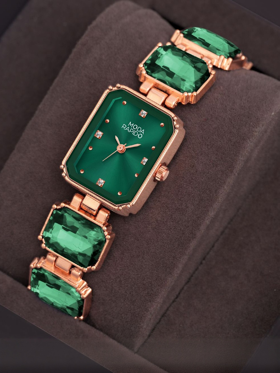 Moda Rapido Women Green Dial & Stainless Steel Straps Analogue Watch MRW-4101-Green