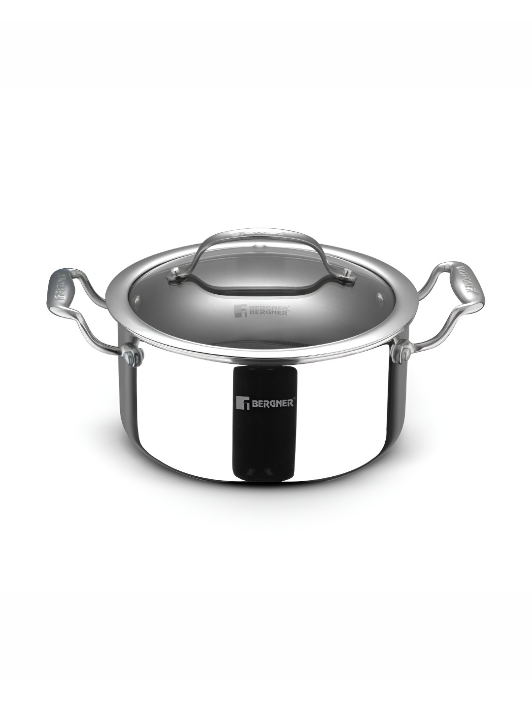 BERGNER Silver-Toned Tri-Ply Stainless Steel Cook & Serve Casserole