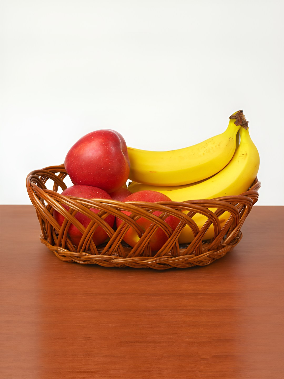 HABERE INDIA Brown Wicker Easy to Clean Fruit and Vegetable Basket