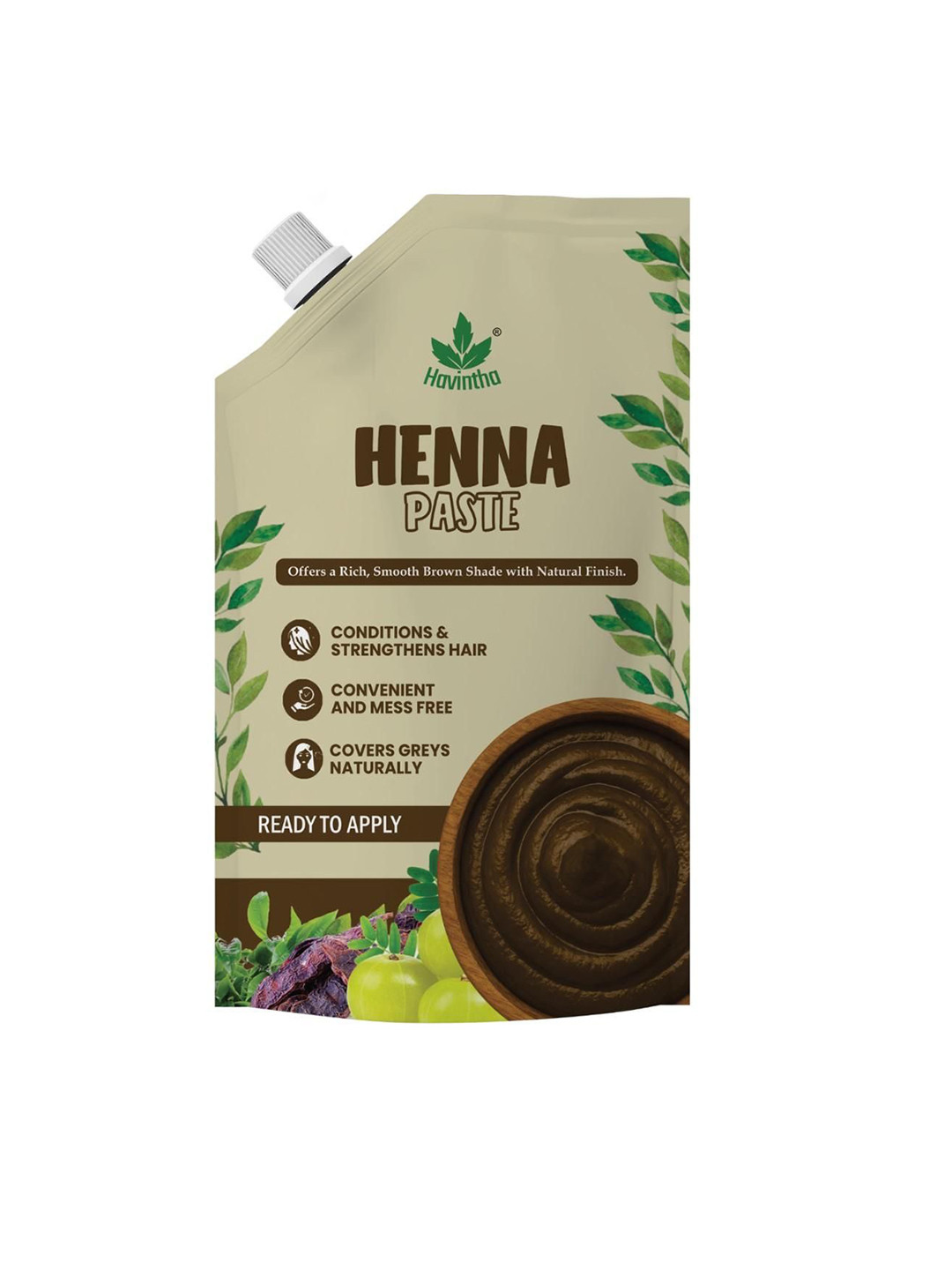 Havintha Pre-Mixed Ready to Apply Natural Henna Paste for Hair- 200g
