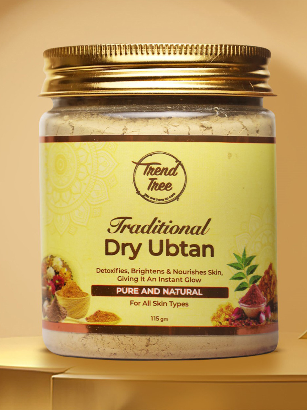 TRENDTREE Traditional Dry Ubtan Face Pack With Aloe Vera - 115 g