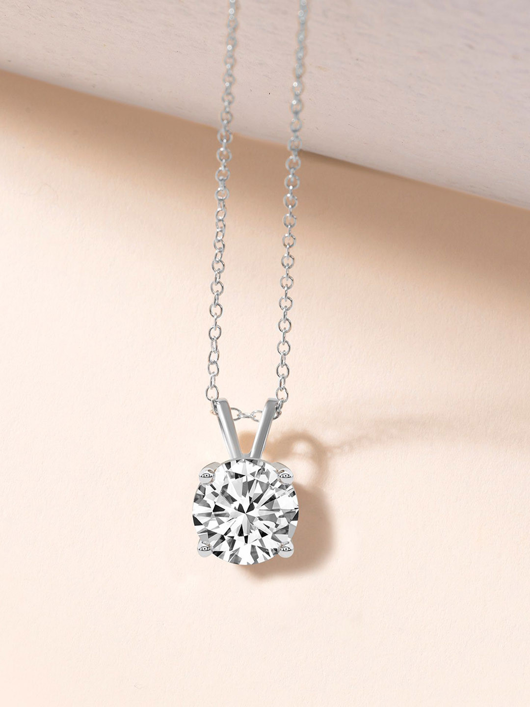 Sparkles 14Kt Gold 4 Prong Solitaire Diamond Pendant 0.5 Carat Lab Grown Diamond - 0.6 g
