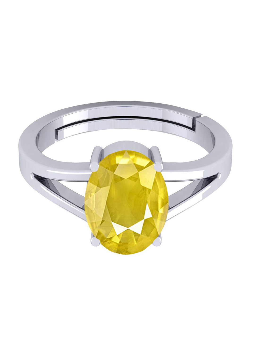 VISHVMA Sapphire Gemstone Studded Finger Ring