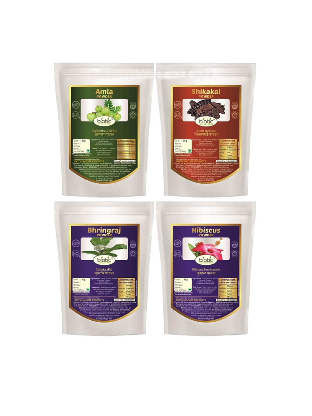 Biotic Set Of 4 Thinning and Hair Fall Hair Mask - 50 g Each