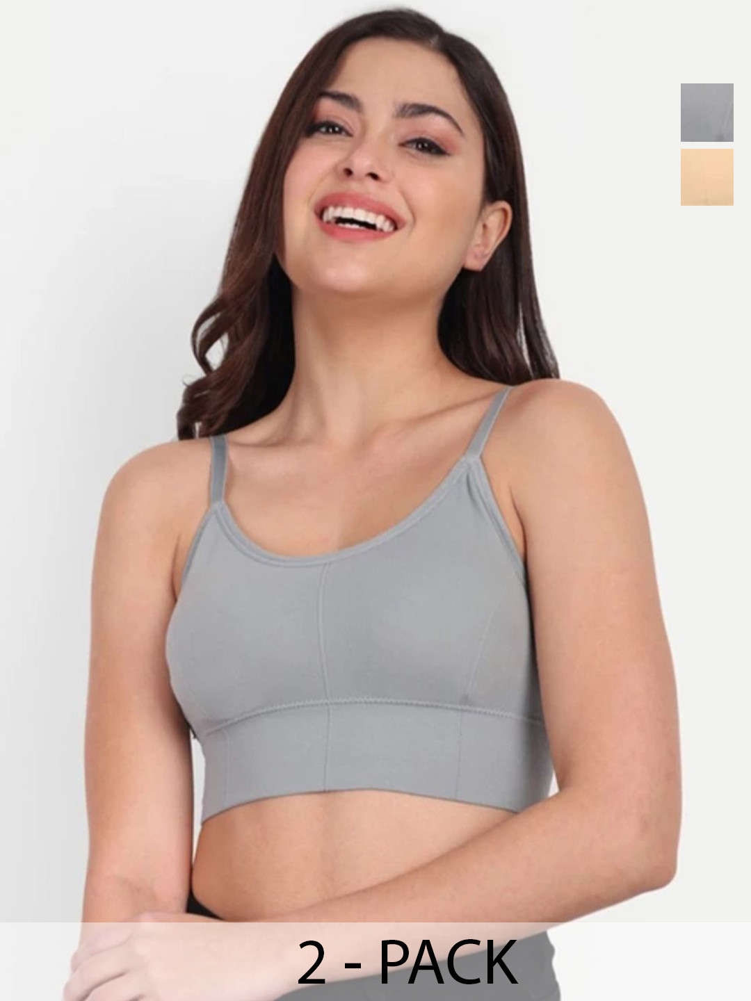 KALP CRAZE Pack of 2 Full Coverage Lightly Padded Moisture Wicking Cotton Everyday Bra