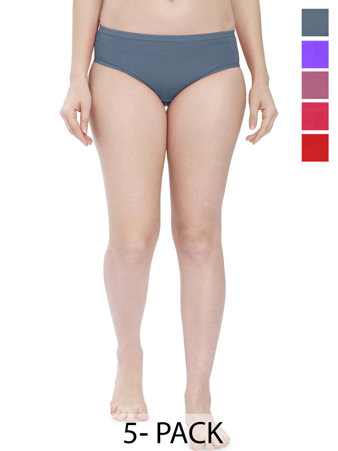 DHANDAI FASHION Pack Of 5 Cotton Hipster Briefs Soft Cotton Panty (SC-M-15)Mlt Pcs-5