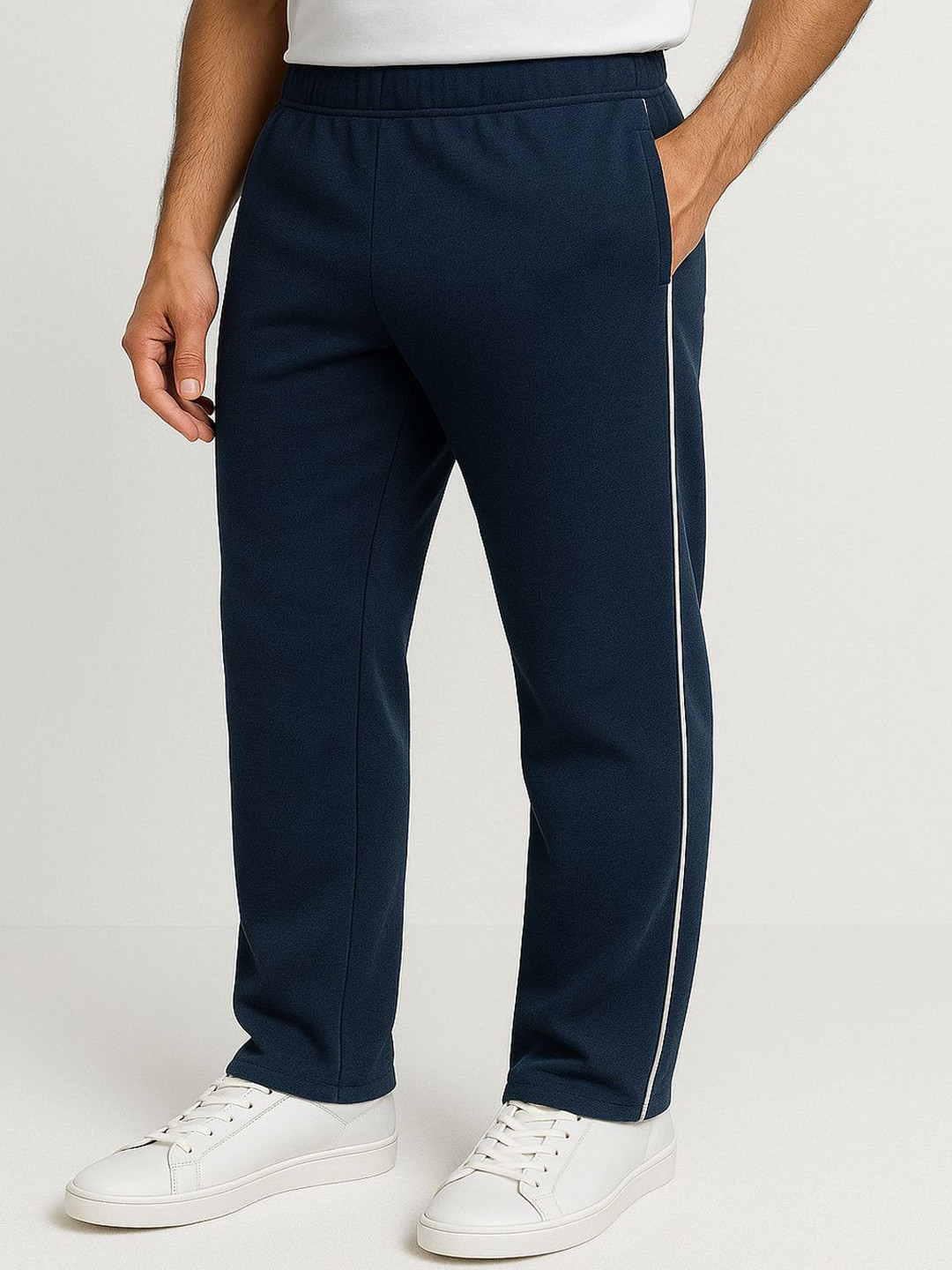 Thisbe Men Cotton Mid-Rise Track Pants