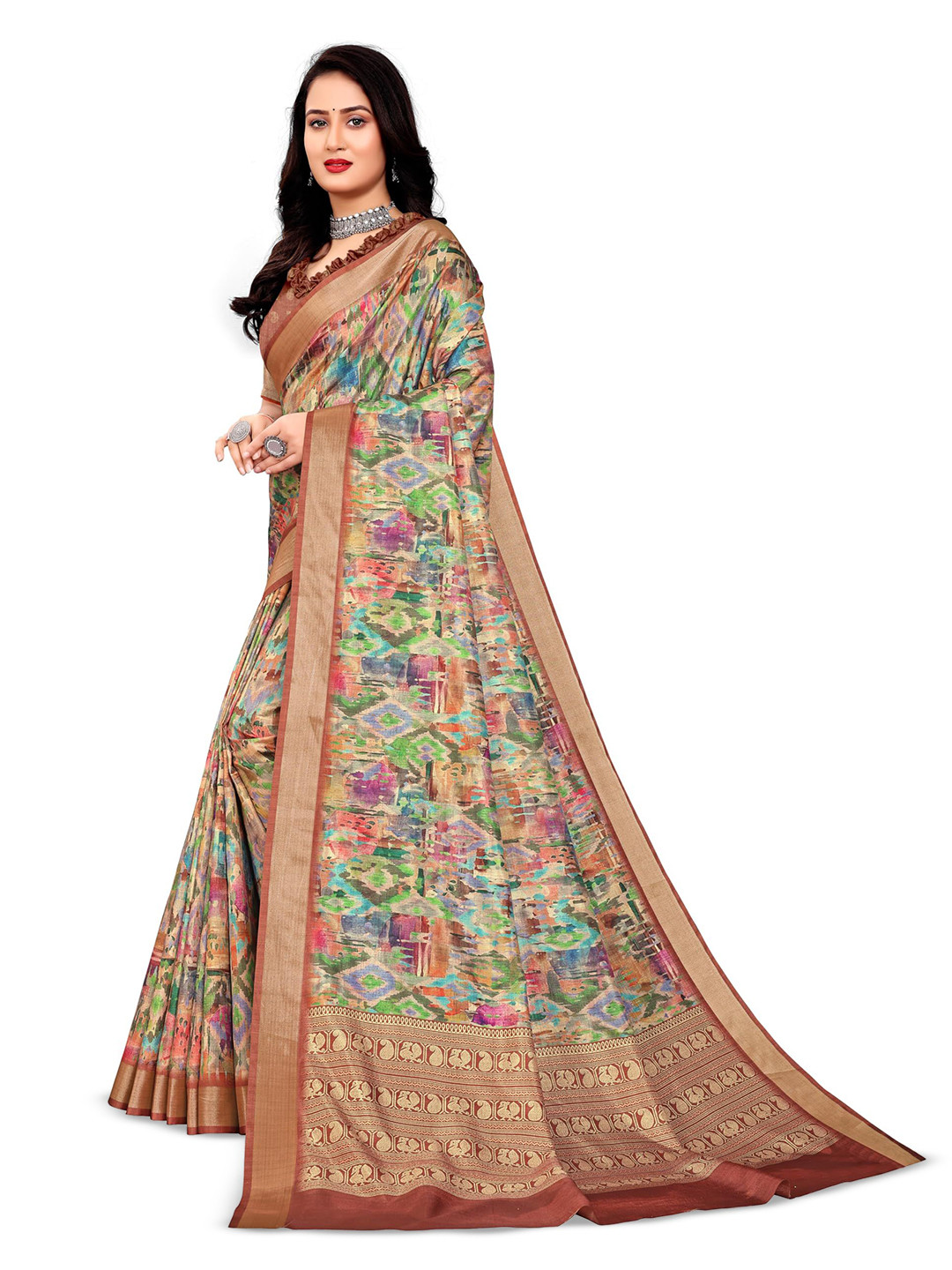 Garden Vareli Linen Blend Saree