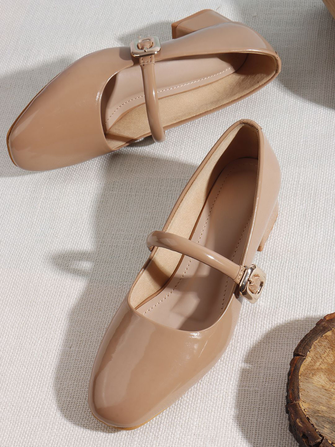 Try Me Women Block Heels Mary Janes with Buckles