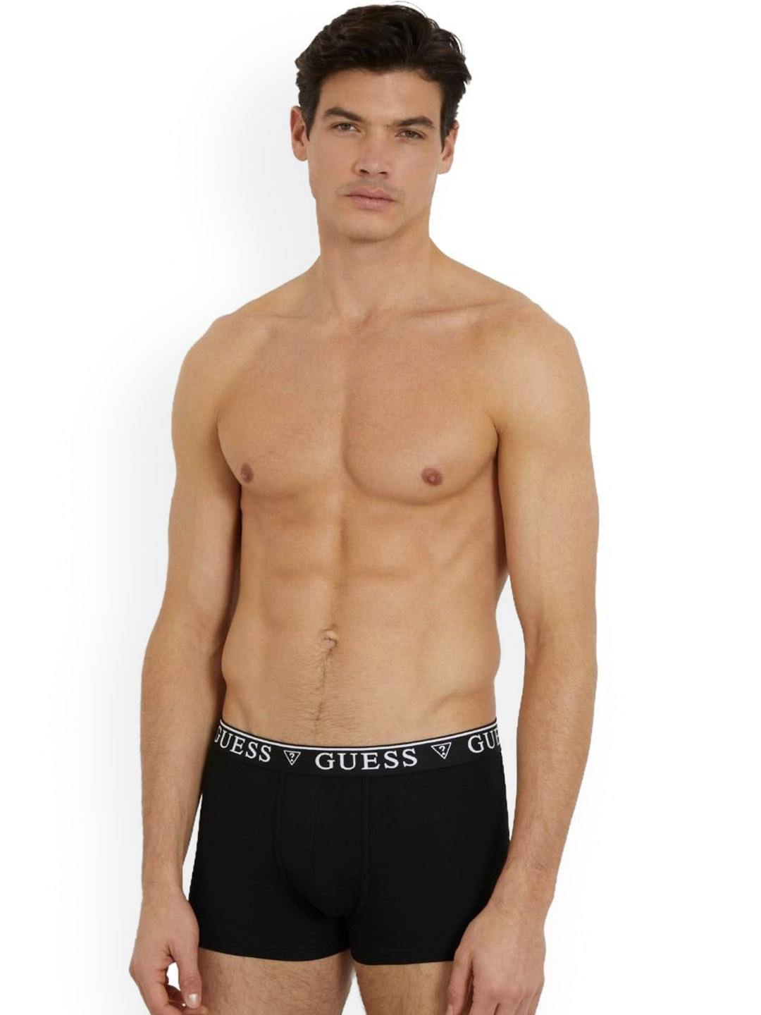 GUESS Men Mid-Rise Cotton Short Trunk U4YF00KCD31JBLK