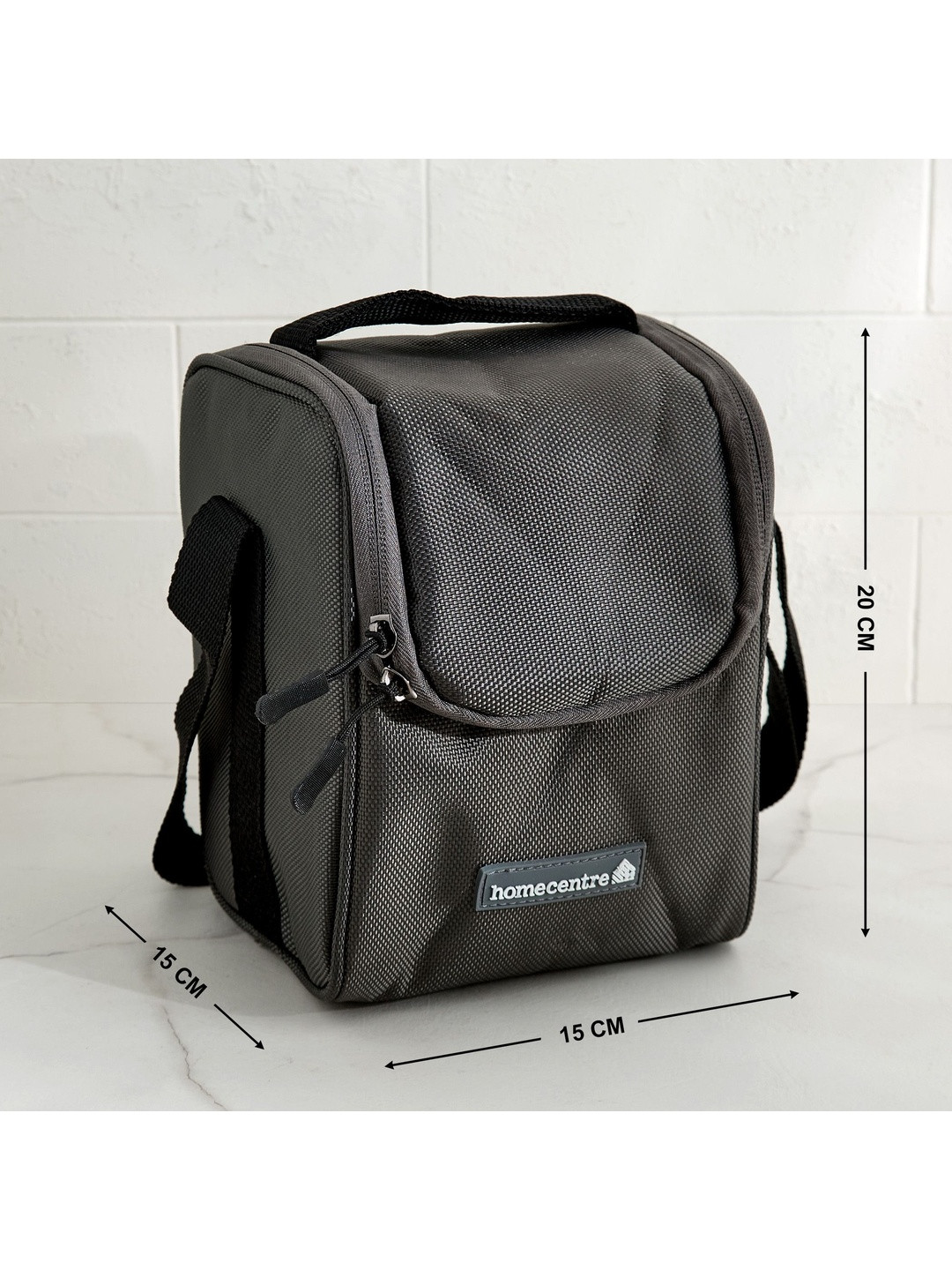 Home Centre Korobka Brooklyn Blue 4 Pieces Borosilicate Glass Lunch Boxes With Bag- 400ml