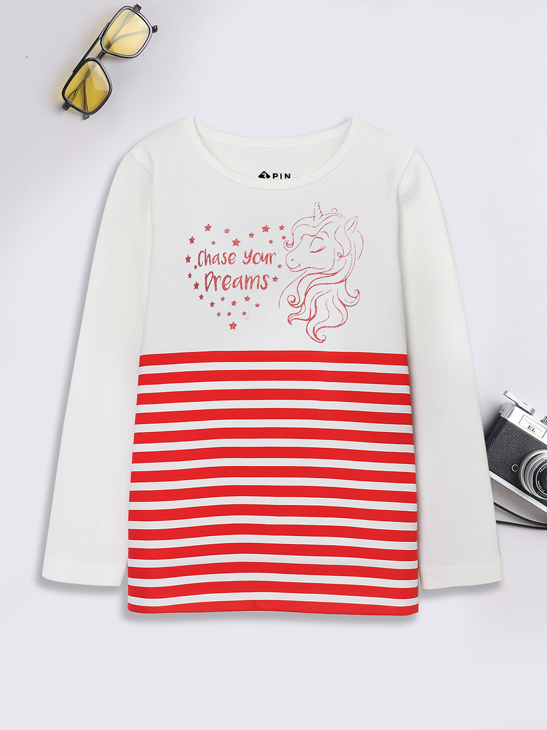 3PIN Girls Striped T-shirt
