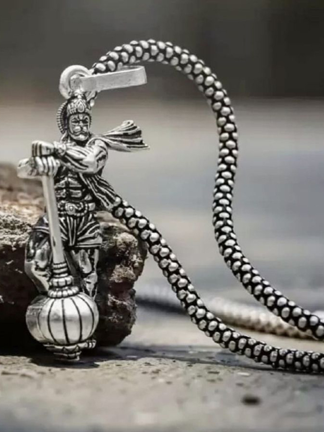 PASU FASHION Unisex Stainless Steel Hanuman Ji Design Pendant With Chain