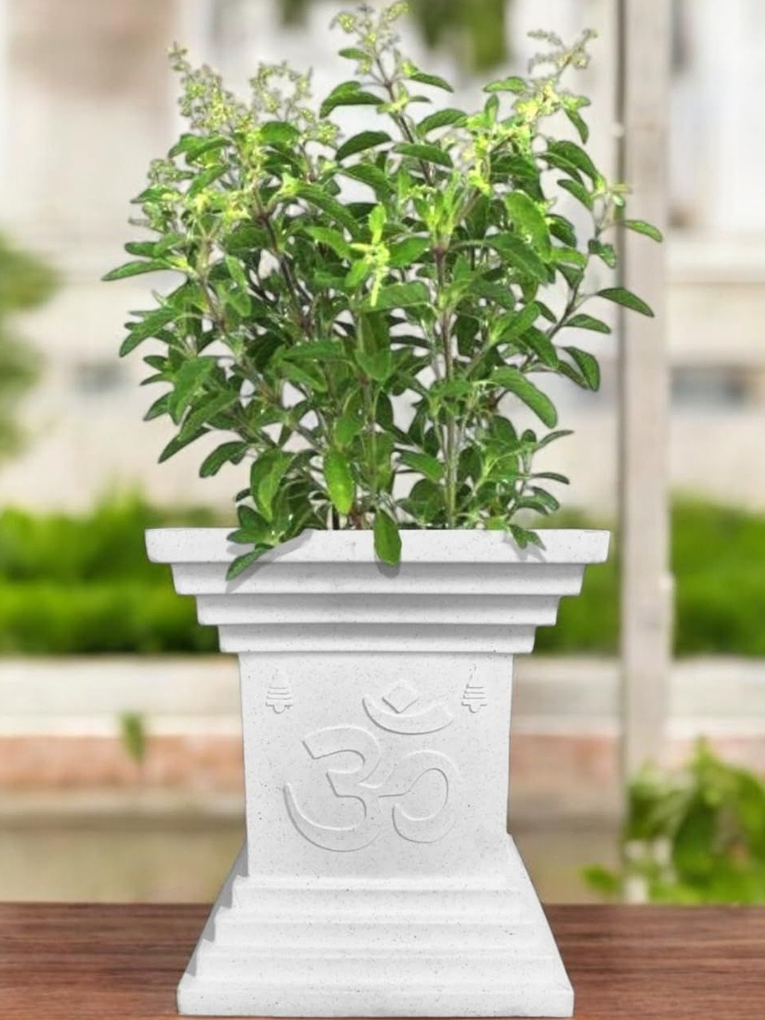 Go Hooked 16 Inch Plastic Tulsi Pot Planter