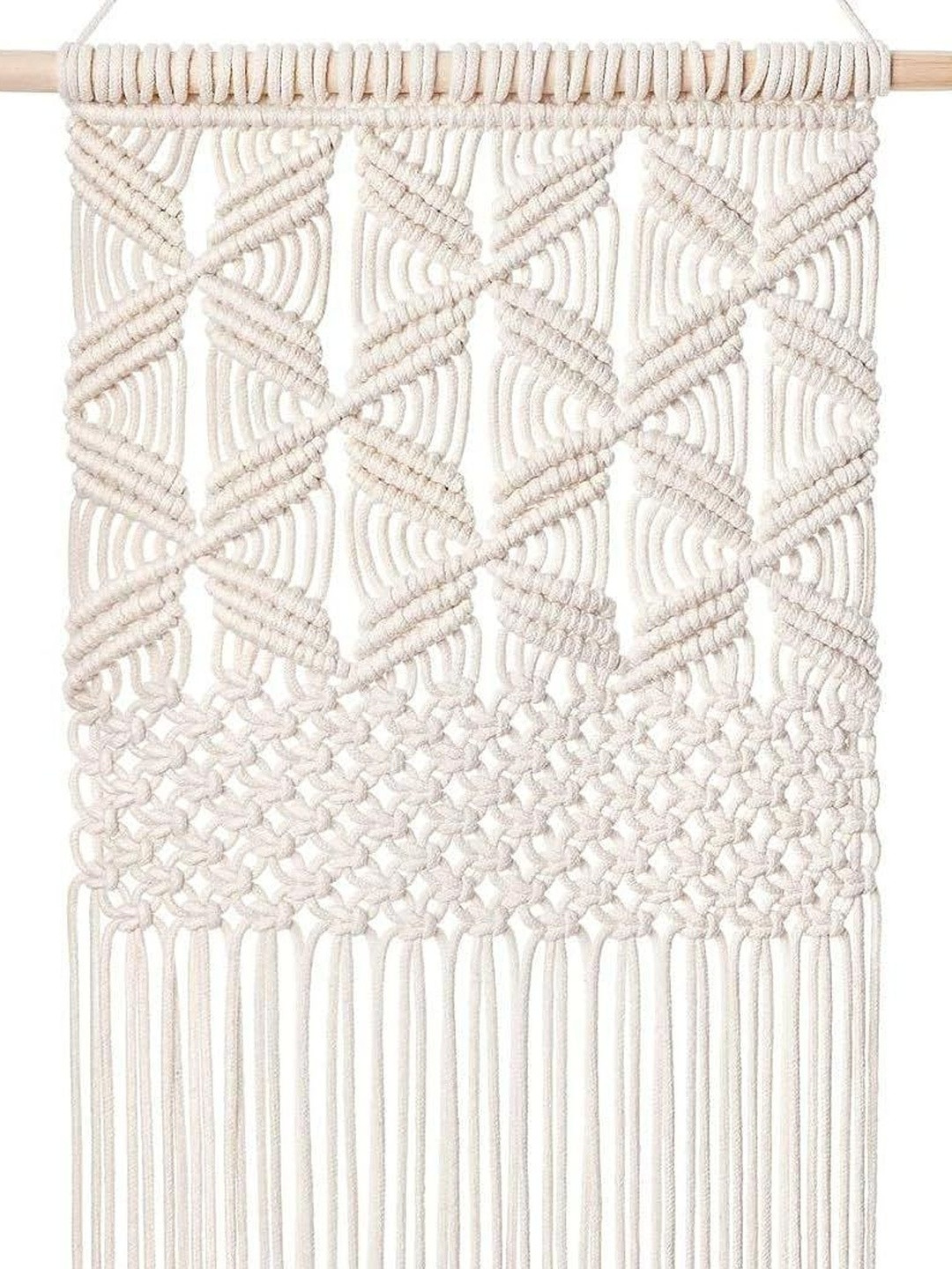 Aain Off White Macrame Hanging Wall Decor