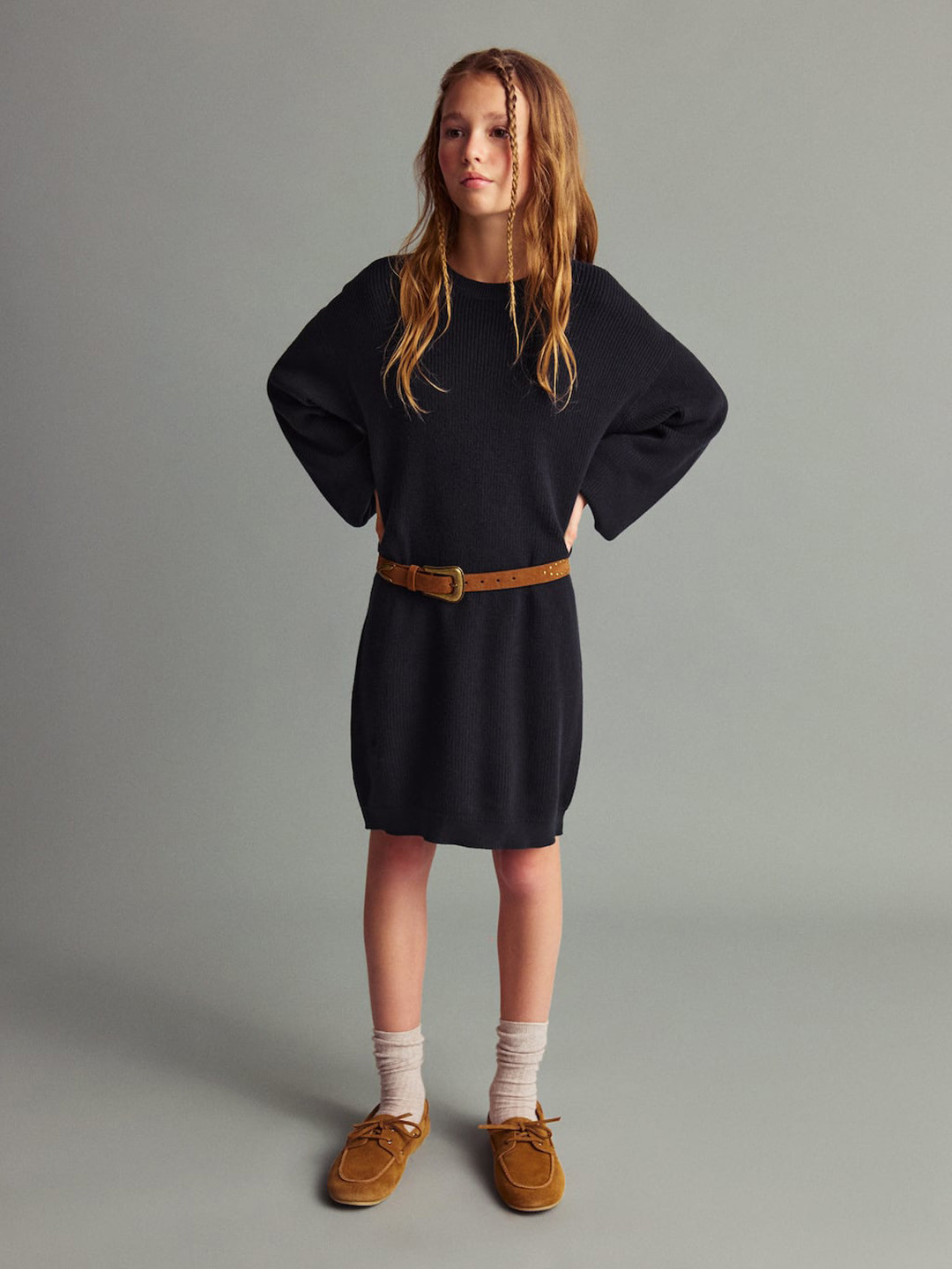 Mango Kids Girls Relaxed Fit Pure Cotton Jumper Dress