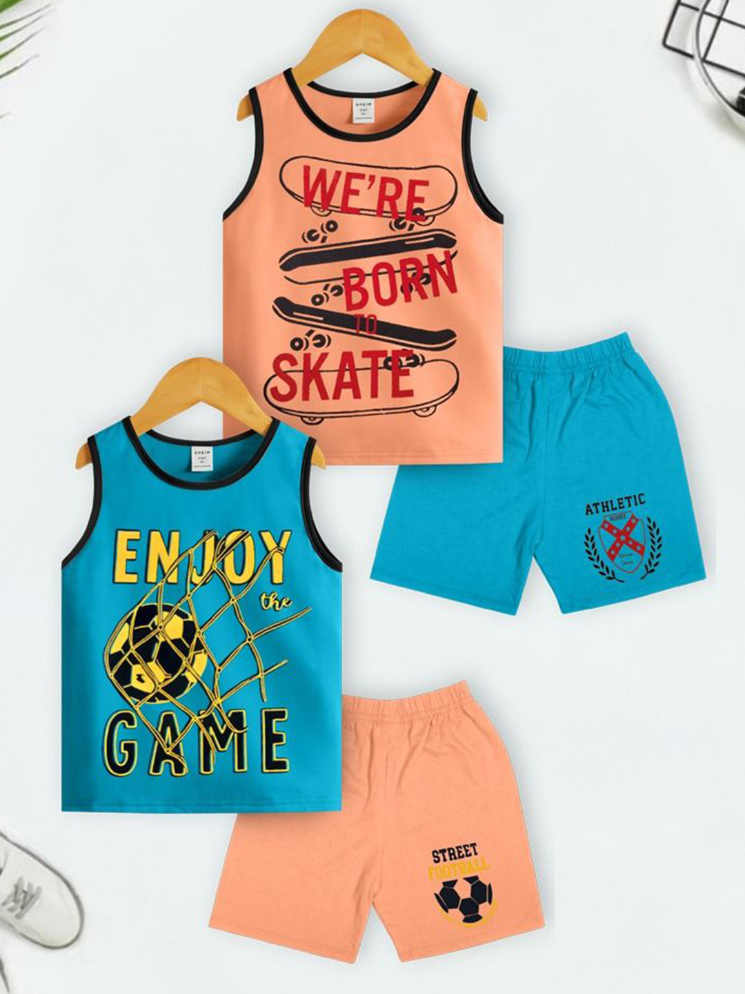 INDIA FASHION FAB Boys Pack Of 2 Printed Clothing Set