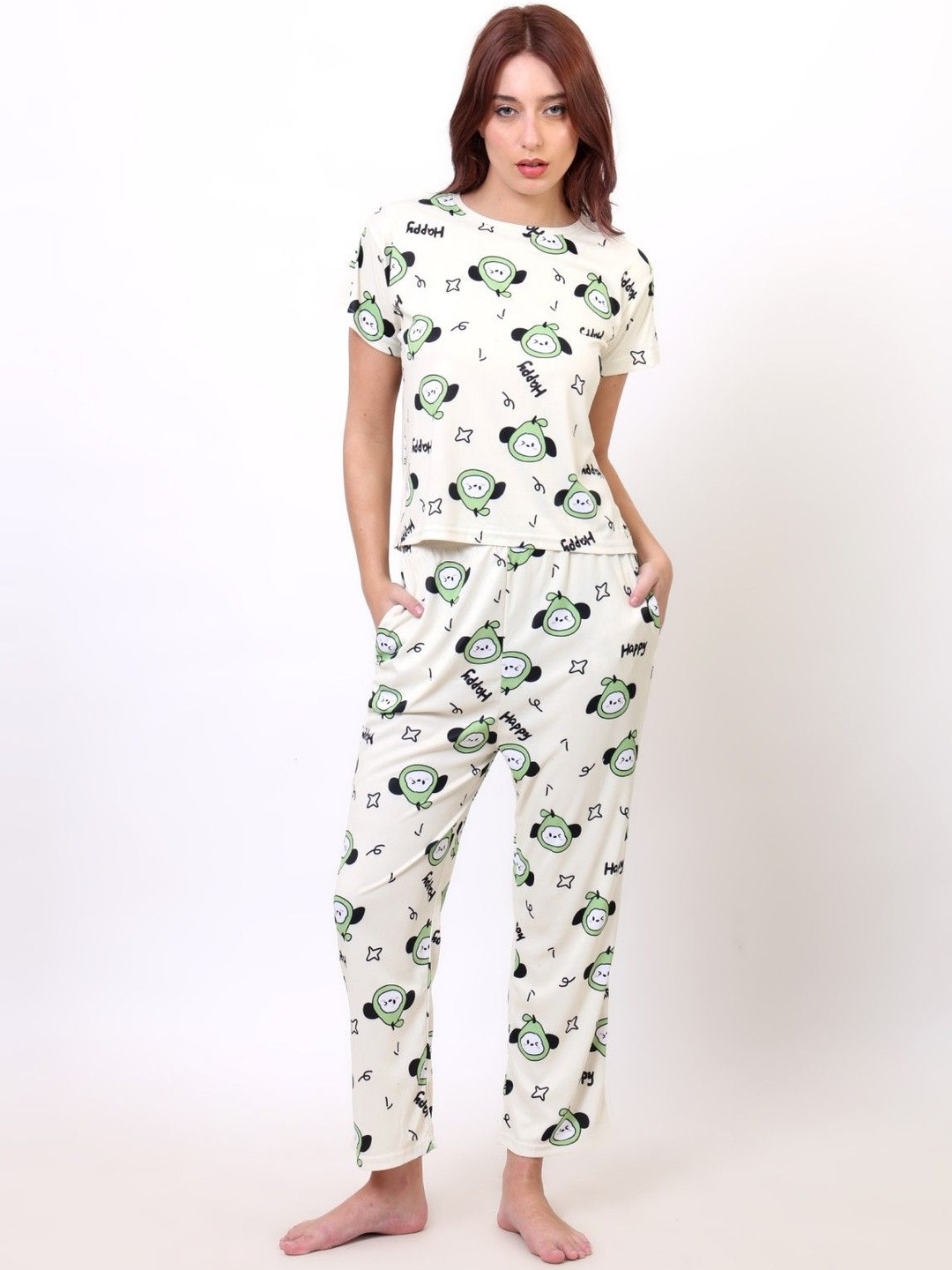 Clothus Cartoon Print Loungewear Set