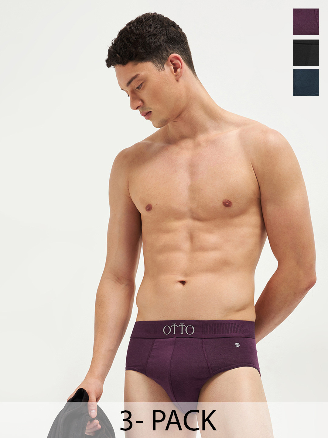 OTTO Essentials Men Pack Of 3 Assorted Basic Briefs OC4727927 x3-Assorted