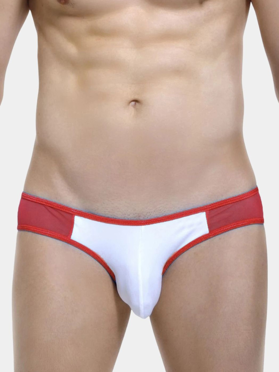 MOODSTRING Low-Rise Colourblocked Power-Net Thong Brief