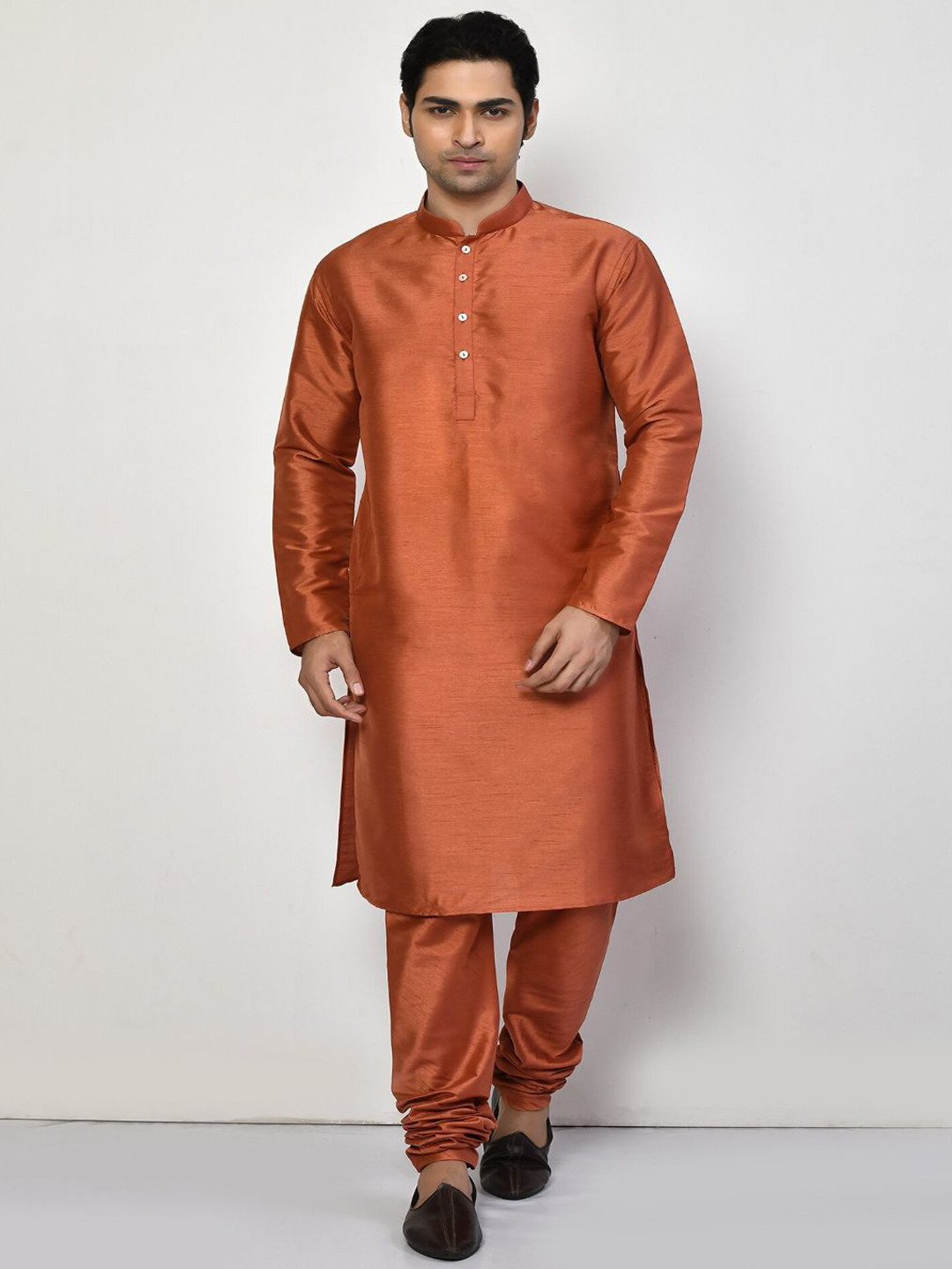 Simaaya Men Knee Length Regular Long Straight Kurta with Pyjamas Set