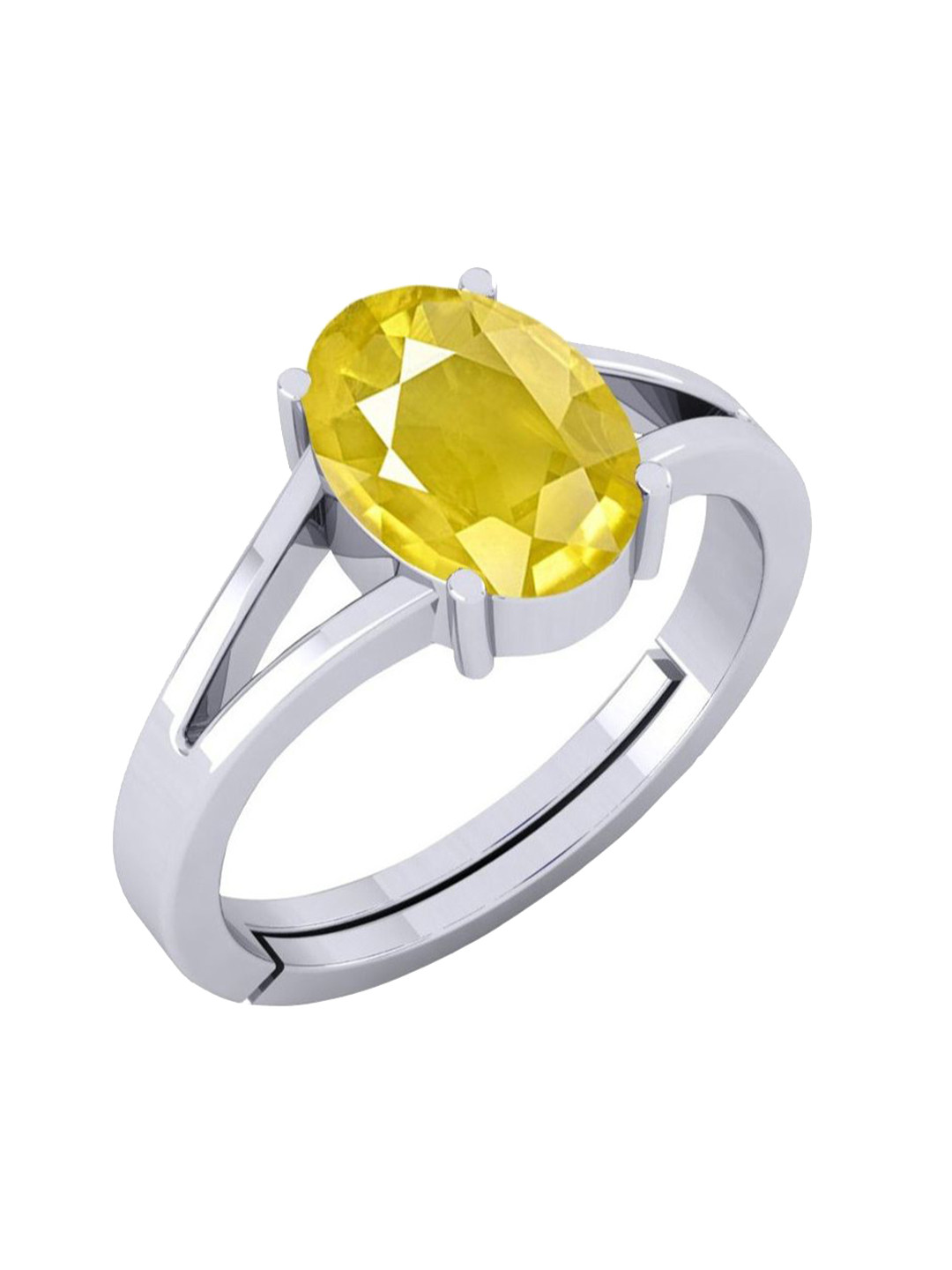 VISHVMA Sapphire Gemstone Studded Finger Ring