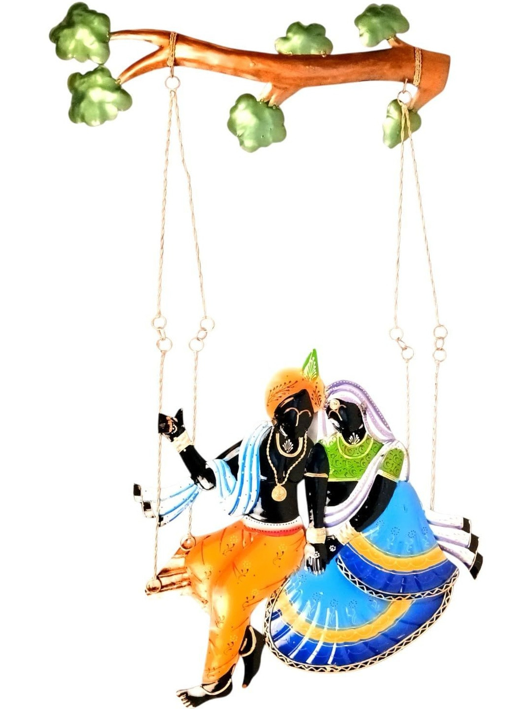 apka mart Multi Colored Radha Krishna Decorative Wall Hanging Showpiece
