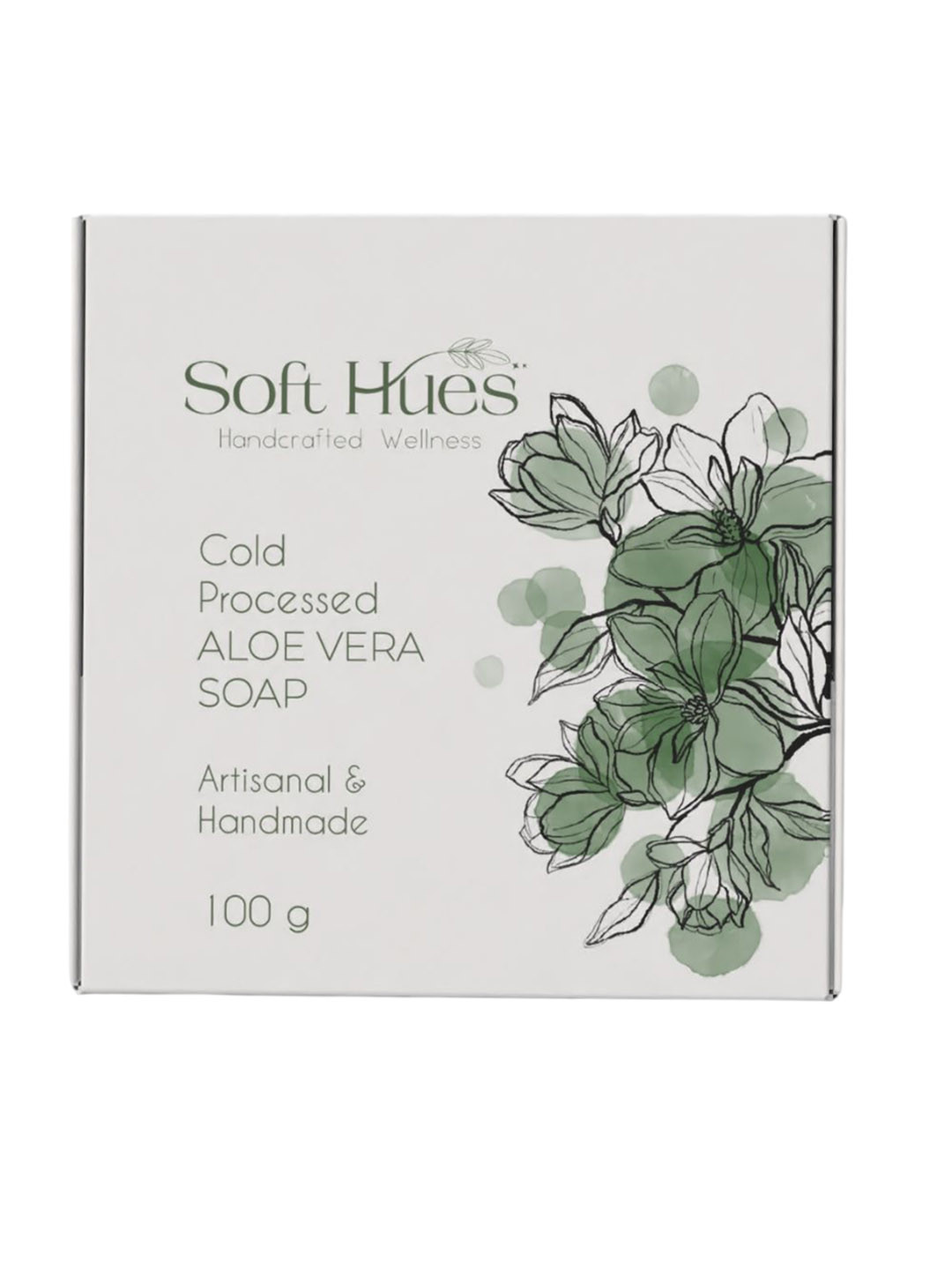 SOFT HUES Cold Processed Aloevera Soap - 100 g