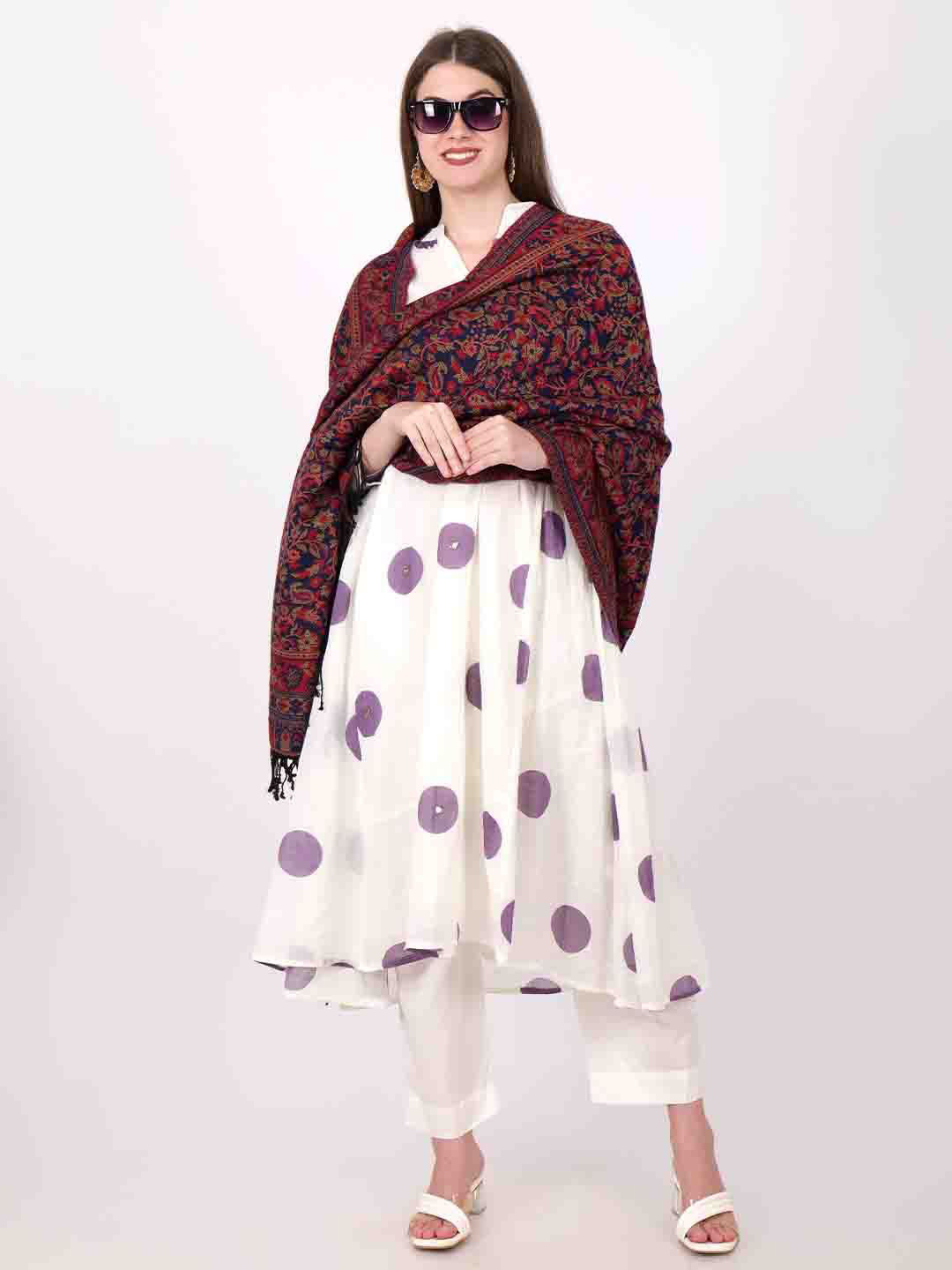DressBerry Women Self Design Wool Acrylic Scarf