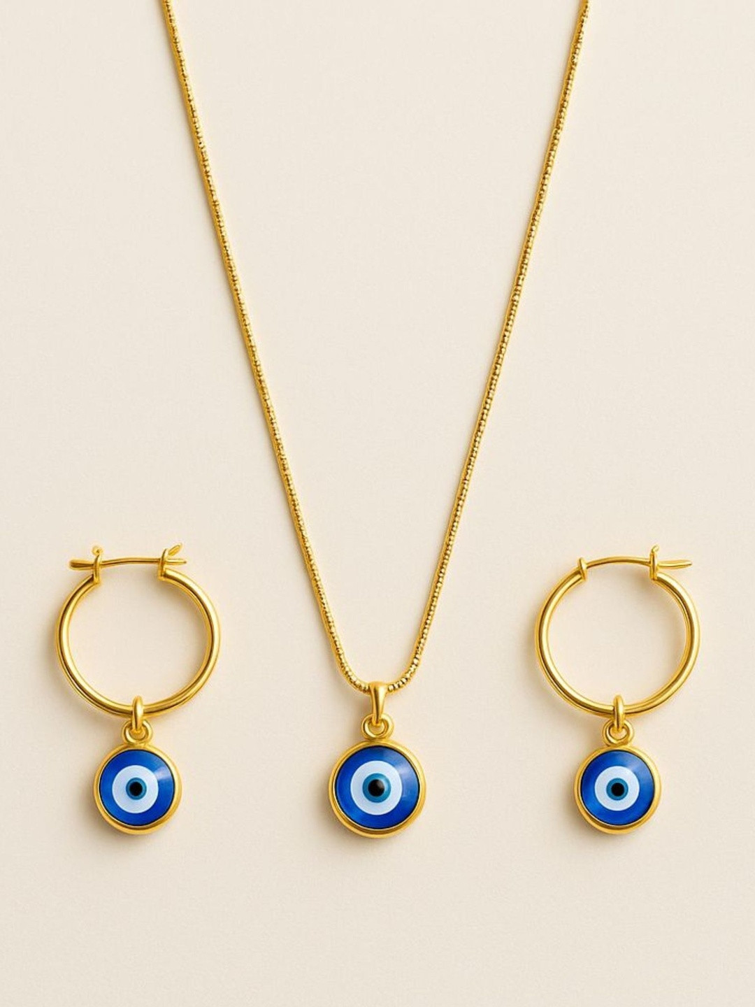 House of Pehr Gold-Plated Evil Eye Jewellery Set