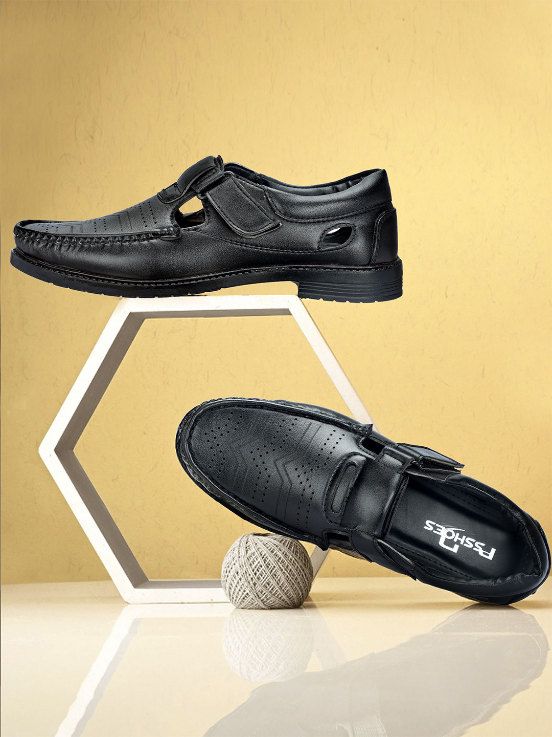 PSSHOES Men Lacer Cuts Shoe-Style Sandals