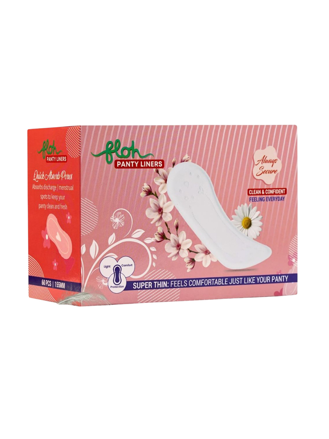 FLOH Aloe Vera Panty Liners- 60 Pcs