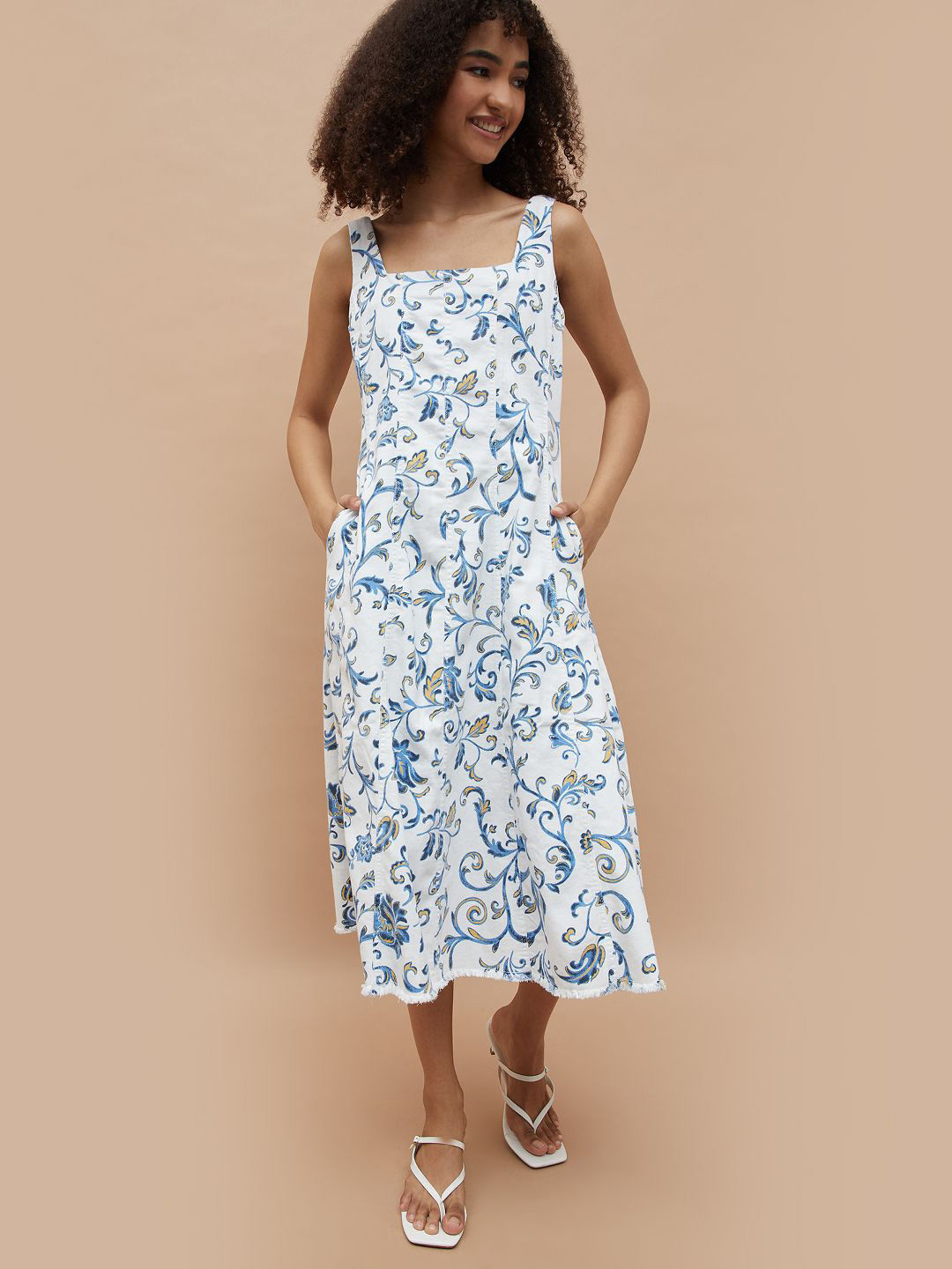 Colour Me by Melange Women Bohemian Print A-Line Midi Dress