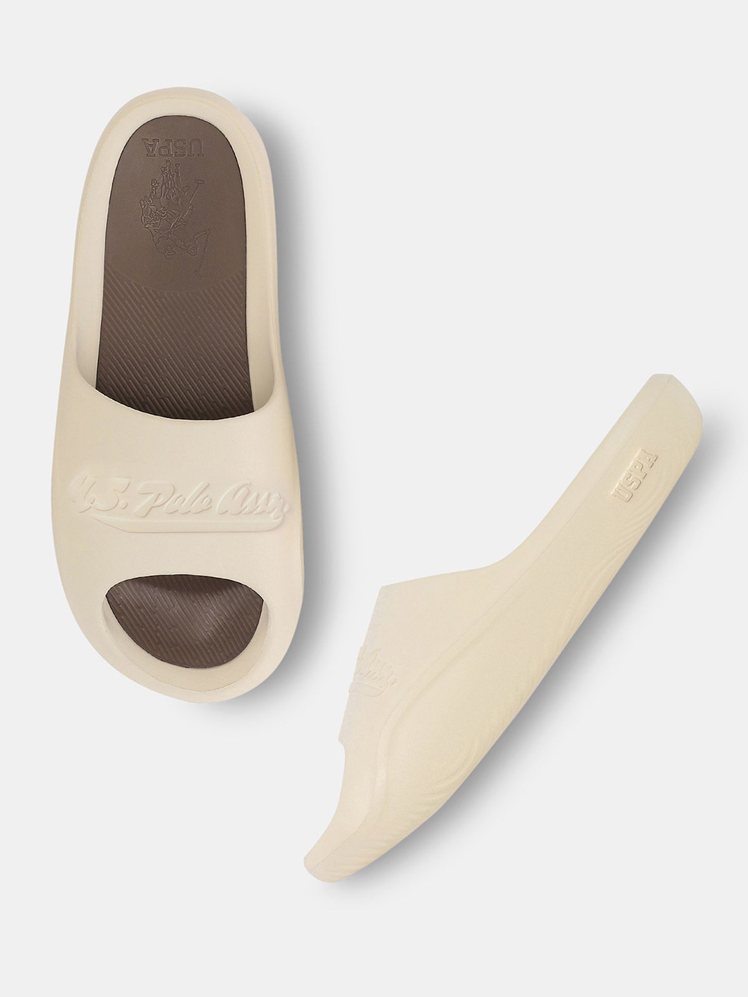 U.S. Polo Assn. Men Self Design Sliders
