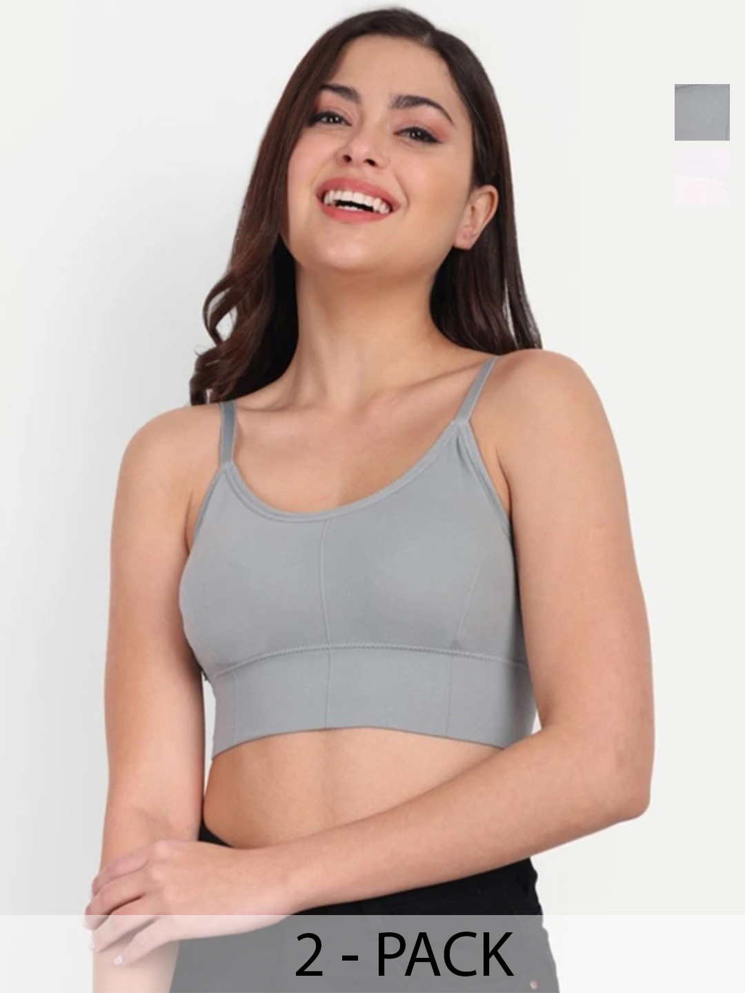 US FASHION Women Pack of 2 Cut and Sew Cotton Bra